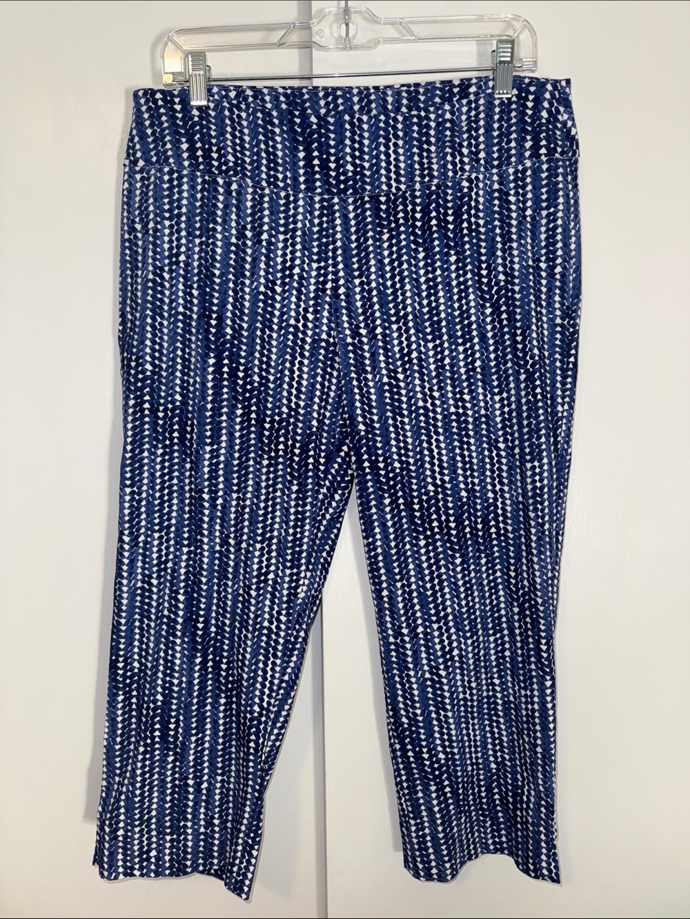 Zac & Rachel Abstract Print Pull On Capri Pants Stretch Women’s 12